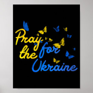 Pray For Ukraine Butterfly Ukraine Stand With Ukra Poster