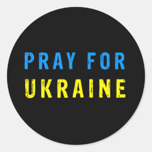 Pray for Ukraine Classic Round Sticker