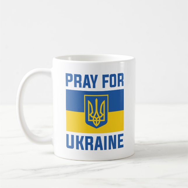 Pray For Ukraine Coffee Mug (Left)