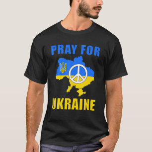 Pray For Ukraine Flag Free Ukraine - I Support Ukr T-Shirt
