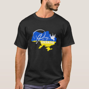 Pray For Ukraine Flag Free Ukraine - I Support Ukr T-Shirt