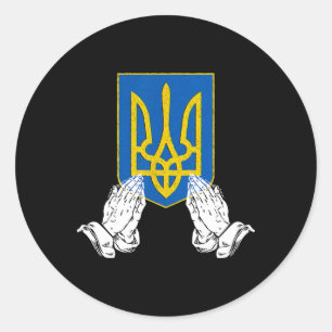 Pray For Ukraine Flag Vintage Classic Round Sticker