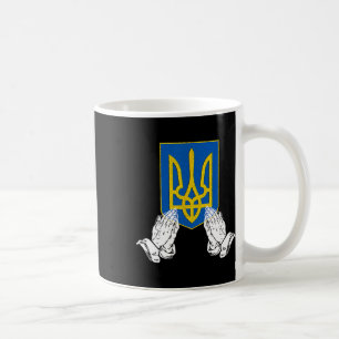 Pray For Ukraine Flag Vintage Coffee Mug