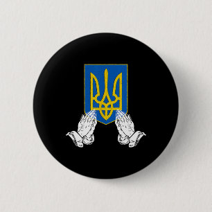 Pray For Ukraine Flag Vintage We Want Peace 6 Cm Round Badge