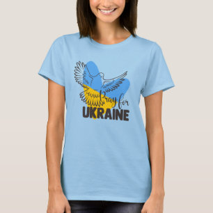 Pray For Ukraine Heart and Dove T-Shirt