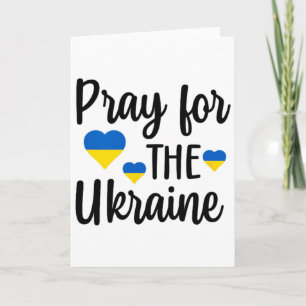 Pray For Ukraine Heart Card