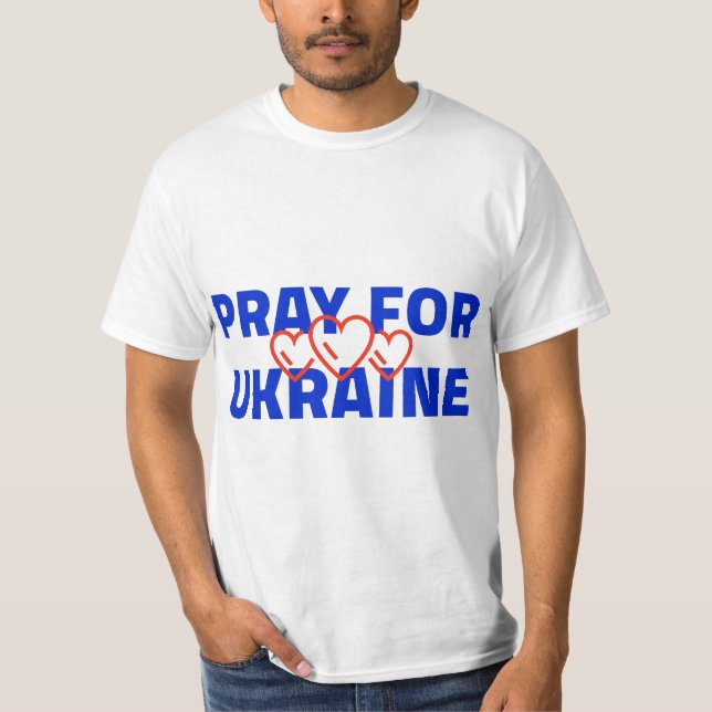 Pray for Ukraine I Stand With Ukraine Pray For Ukr T-Shirt (Front)