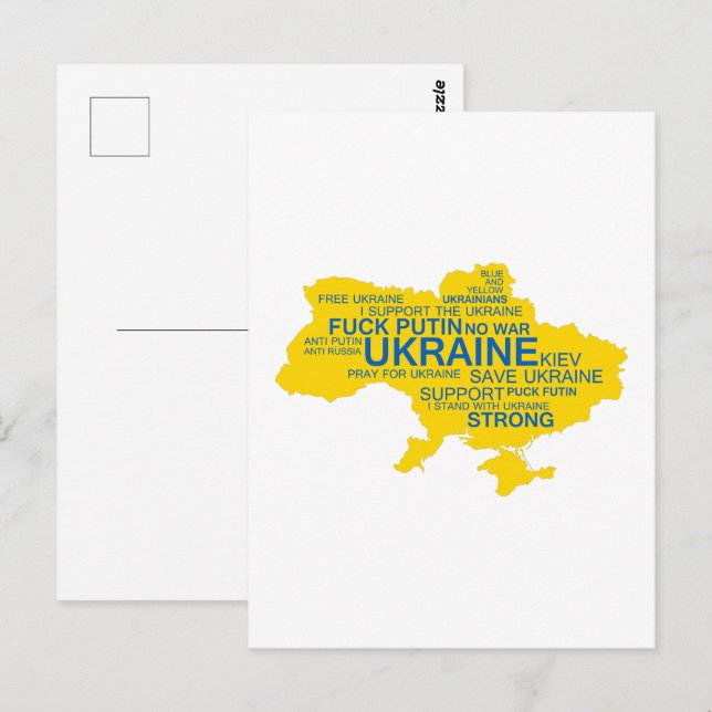Pray for Ukraine | I Support Ukraine | Strong | - Postcard (Front/Back)