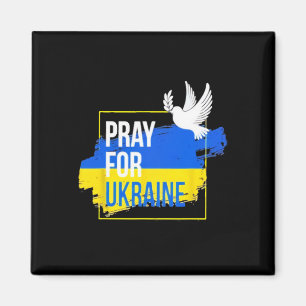 Pray For Ukraine Peace Dove Men Women Stop War Magnet
