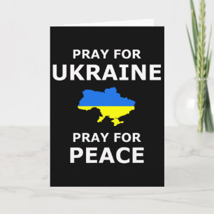 Pray For Ukraine Peace Ukraine Flag Card