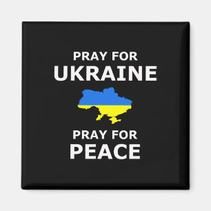 Pray For Ukraine Peace Ukraine Flag Magnet