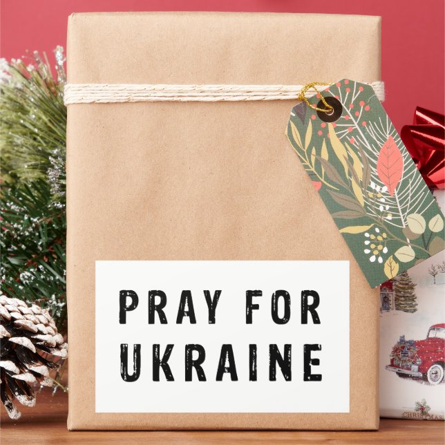 Pray for Ukraine Rectangular Sticker (Holiday)