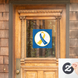 Pray for Ukraine Support Ribbon Window Cling