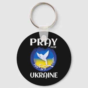 Pray For Ukraine Support Ukrainian Key Ring