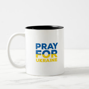 Pray For Ukraine Two-Tone Coffee Mug