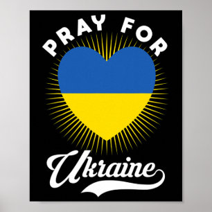 Pray For Ukraine Ukrainian Flag Support I Stand Wi Poster