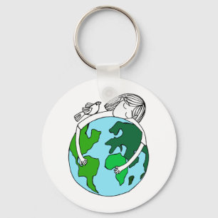 Pray For World Peace Key Ring