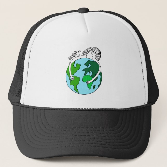 Pray For World Peace Trucker Hat (Front)
