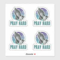 Pray Hard Praying Hands Design