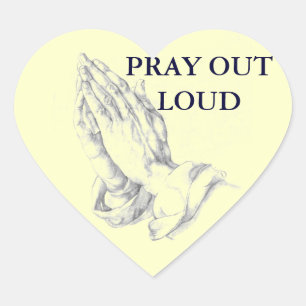 PRAY HEART STICKER