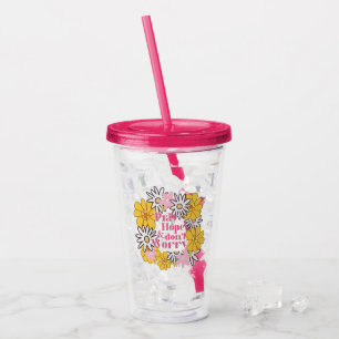 Pray Hope Don’t Worry Inspirational Christian  Acrylic Tumbler