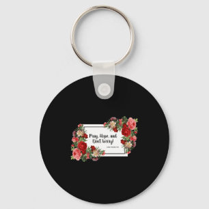 Pray Hope Dont Worry St Padre O Religious Key Ring