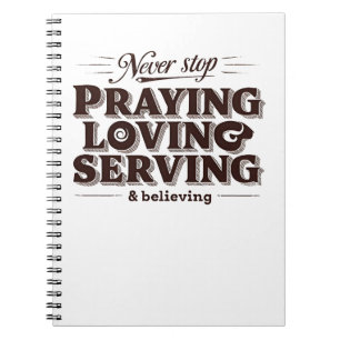 Pray Love Serve Shirt – Uplifting Christian Faith Notebook