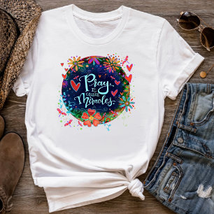 Pray Miracles Pretty Floral Dragonfly Irelyn T-Shirt