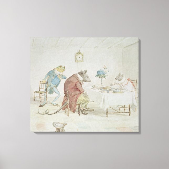 Pray, Miss Mouse, will you give us some beer' Canvas Print (Front)