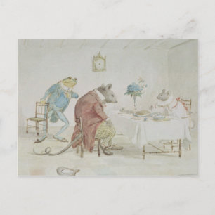 Pray, Miss Mouse, will you give us some beer' Postcard