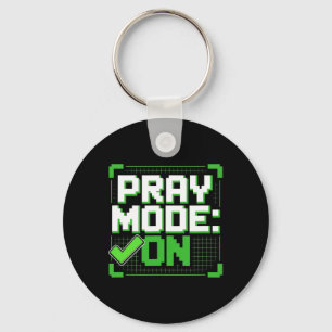 Pray Mode On Christian Gamer Graphic  Key Ring