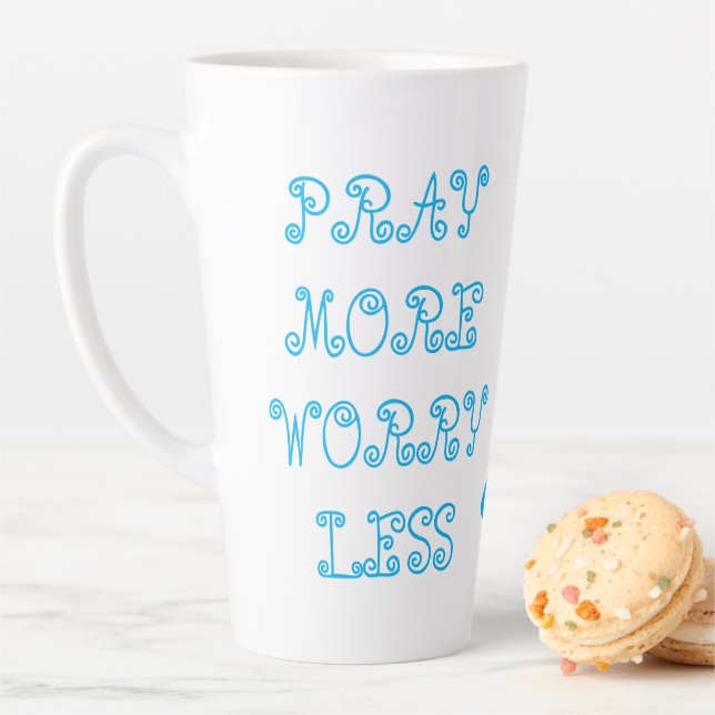 "Pray More, Worry Less" Inspirational Mug (In Situ)