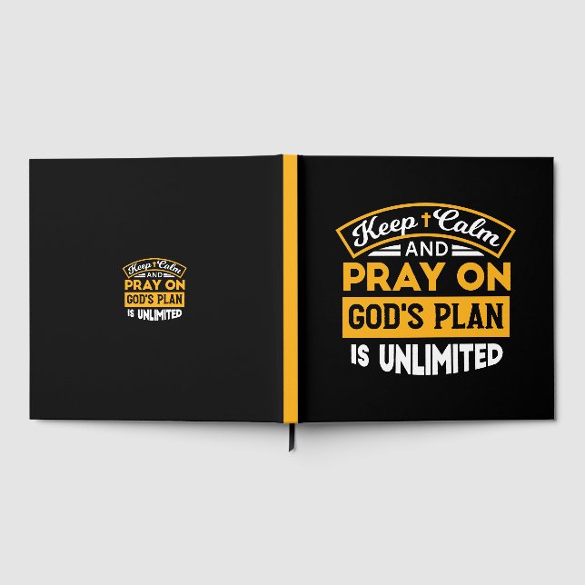 Pray On and Trust God's Unlimited Plan Faith-Based Guest Book (Full)