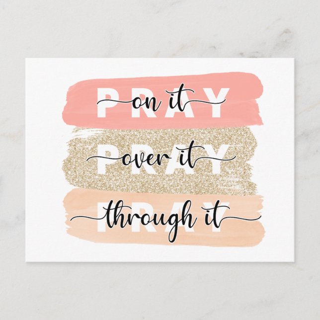 Pray On It Card Religious Card (Front)