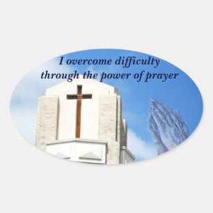 Pray_ Oval Sticker