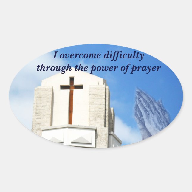 Pray_ Oval Sticker (Front)