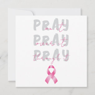 Pray Pink Ribbon Beat Breast Cancer Card