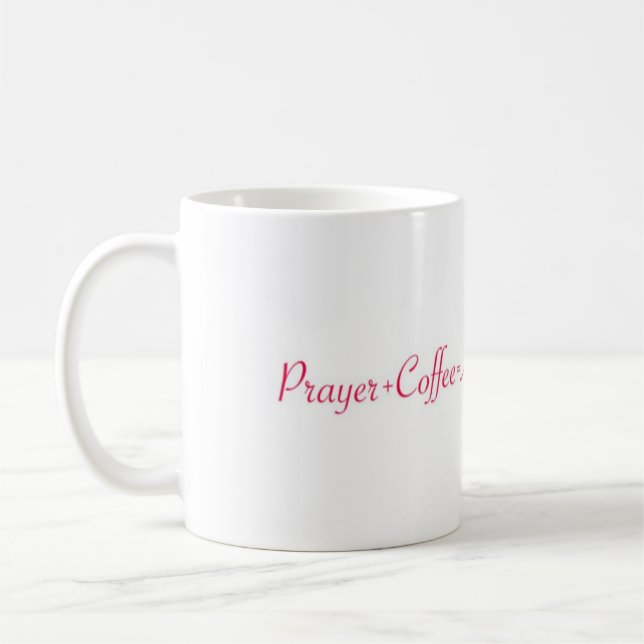 Pray plus coffee mug (Left)
