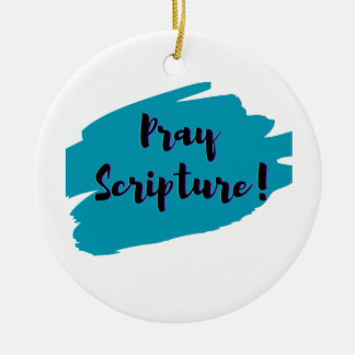 Pray Scripture  Ceramic Tree Decoration