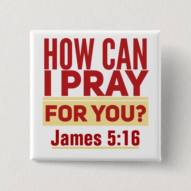 Pray  Square Button (Front)