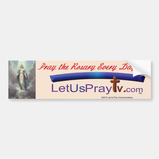 Pray The Rosary Every Day bmp 1 Bumper Sticker (Front)