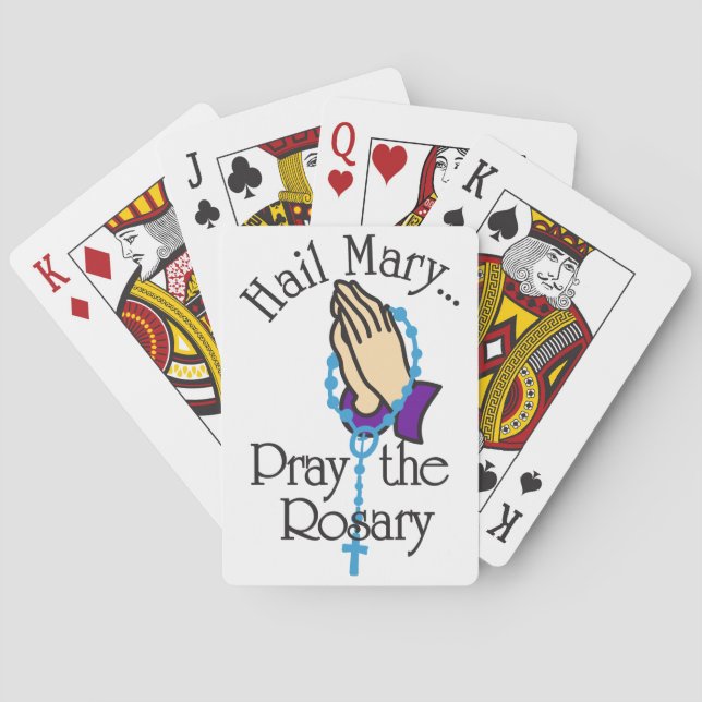 Pray The Rosary Playing Cards (Back)