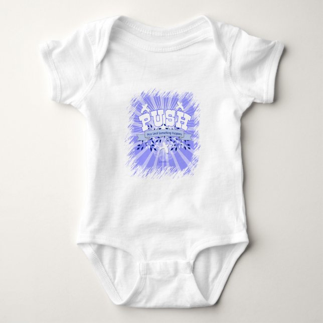 Pray Until Something Happens Baby Bodysuit (Front)