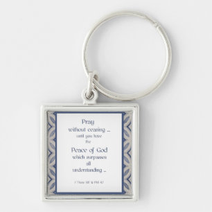 Pray Without Ceasing Inspirational Scripture Key Ring
