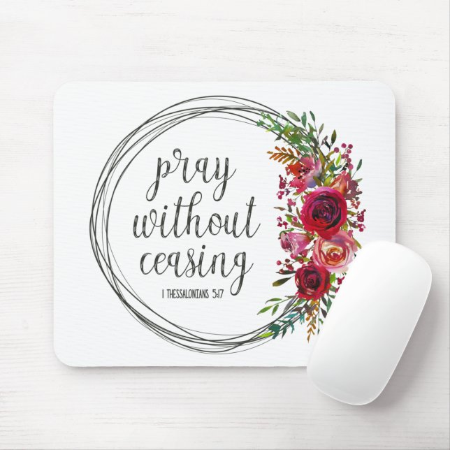 Pray Without Ceasing Mouse Mat (With Mouse)