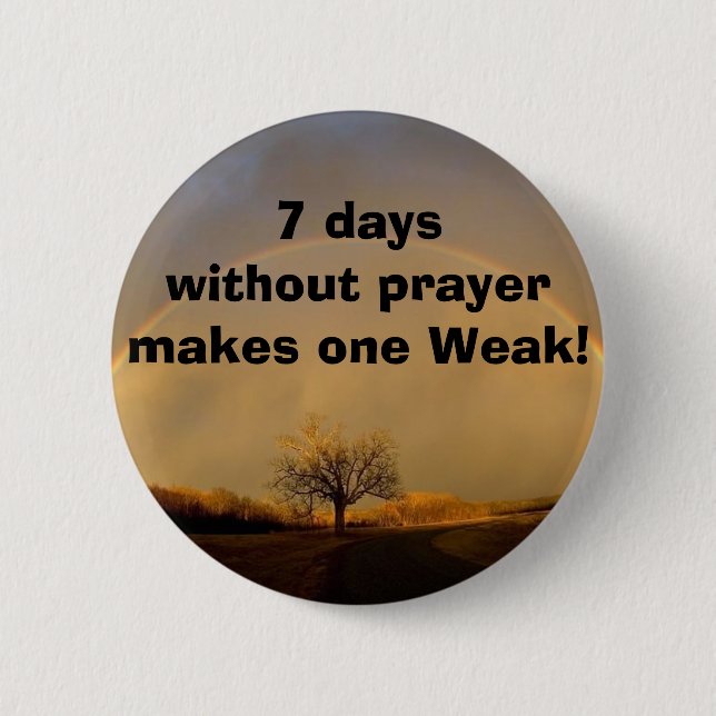 Prayer 6 Cm Round Badge (Front)