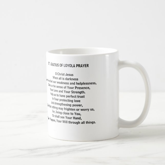 Prayer Against Despair St. Ignatius of Loyola Mug (Right)