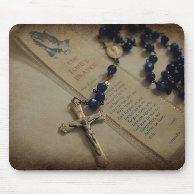 Prayer and Rosary Mouse Mat (Front)
