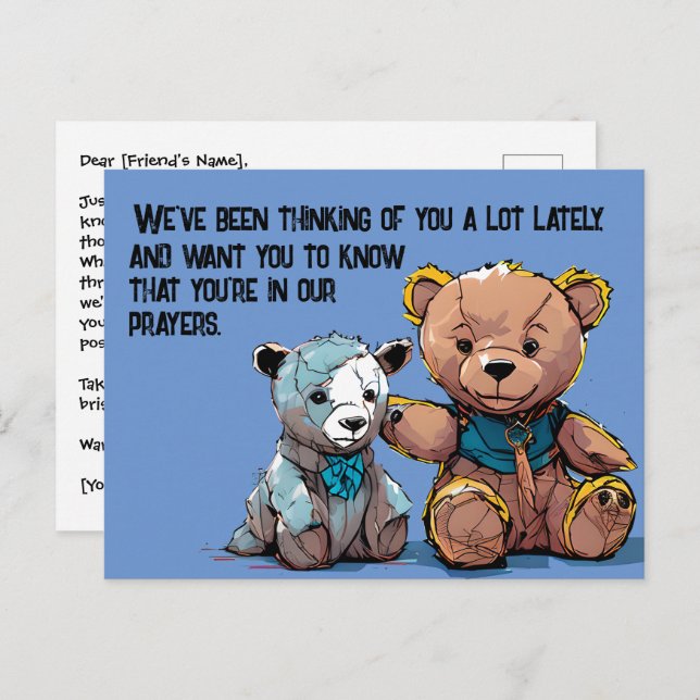 Prayer-Bear postcard (Front/Back)