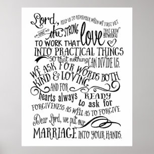 Prayer before your wedding poster